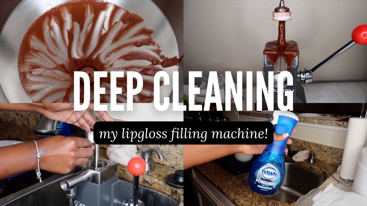 Cleaning my lip gloss filling machine