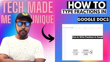 How to type Fractions In Google Docs | fractions in google docs
