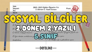 5. Sınıf Sosyal Bilgiler 2.Dönem 2.Yazılı Soruları #2023