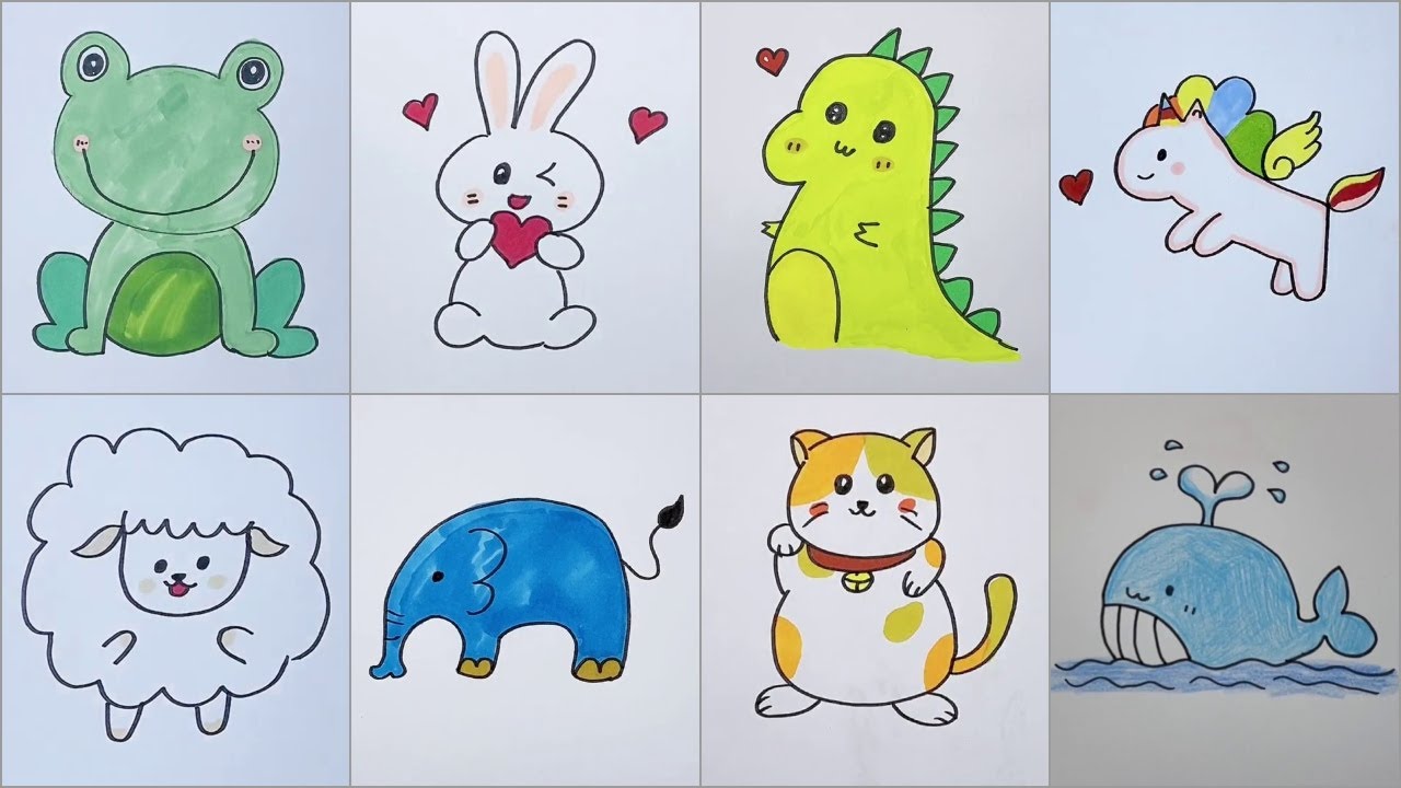 Fun and Easy Drawing Tutorials for Kids | Create a Snowman, Dolphin, Frog, and More