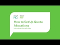How to Set Up Quota Allocations