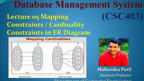 #ERDiagram #CardinalityConstarints Mapping Cardinality Constraints in ER |  Mapping Cardinality