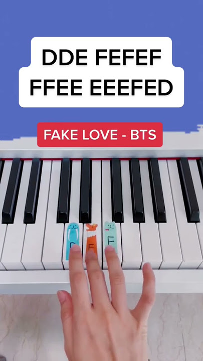 Fake Love - BTS (Piano Tutorial) #fakelove #fakelovebts #btspiano #pianotutorialeasy #pianobeginner