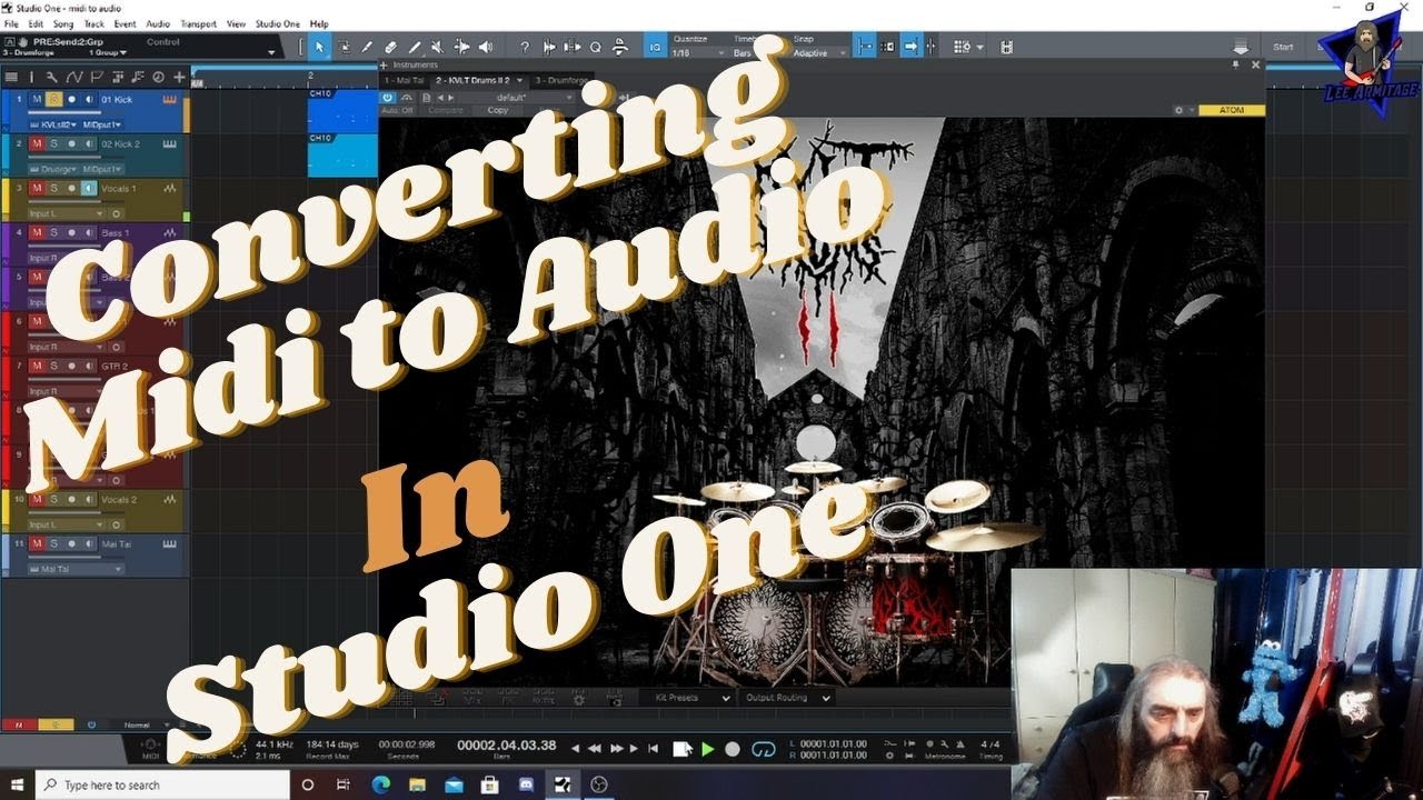 Converting Midi to Audio in Studio One - YouTube