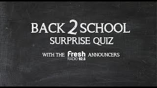 Surprise Back 2 School Quiz