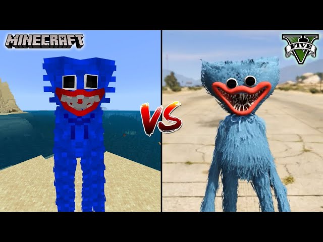 MINECRAFT NEW HUGGY WUGGY VS GTA 5 HUGGY WUGGY - WHO IS BEST? class=