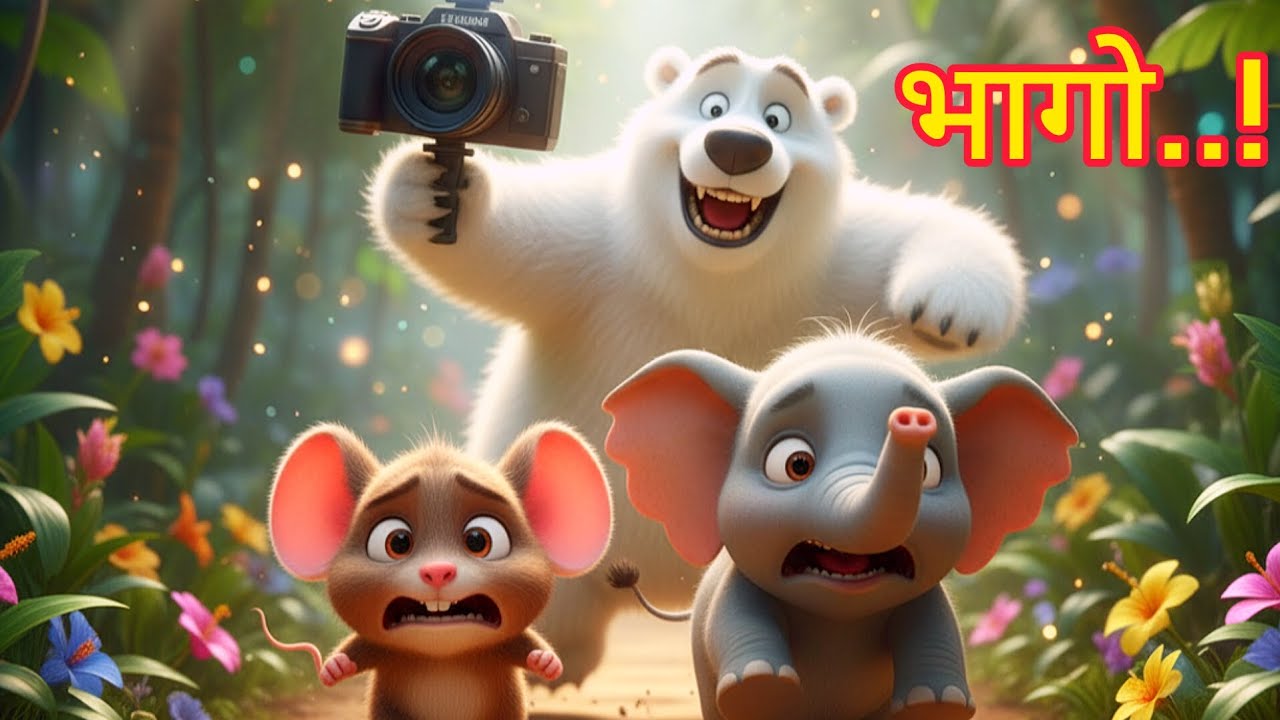 रन रन! भागो पागल भालू से | Mad Bear, Jungle Kids Adventure