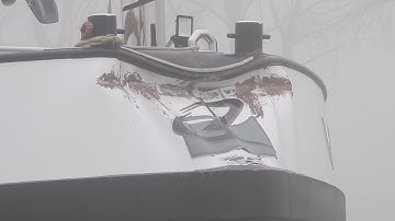 Schip Ramt Brug Dorkwerd, Laat Sporen Achter(Man In Huis Schrikt En De Brug Moet Eruit)* - #3456NL