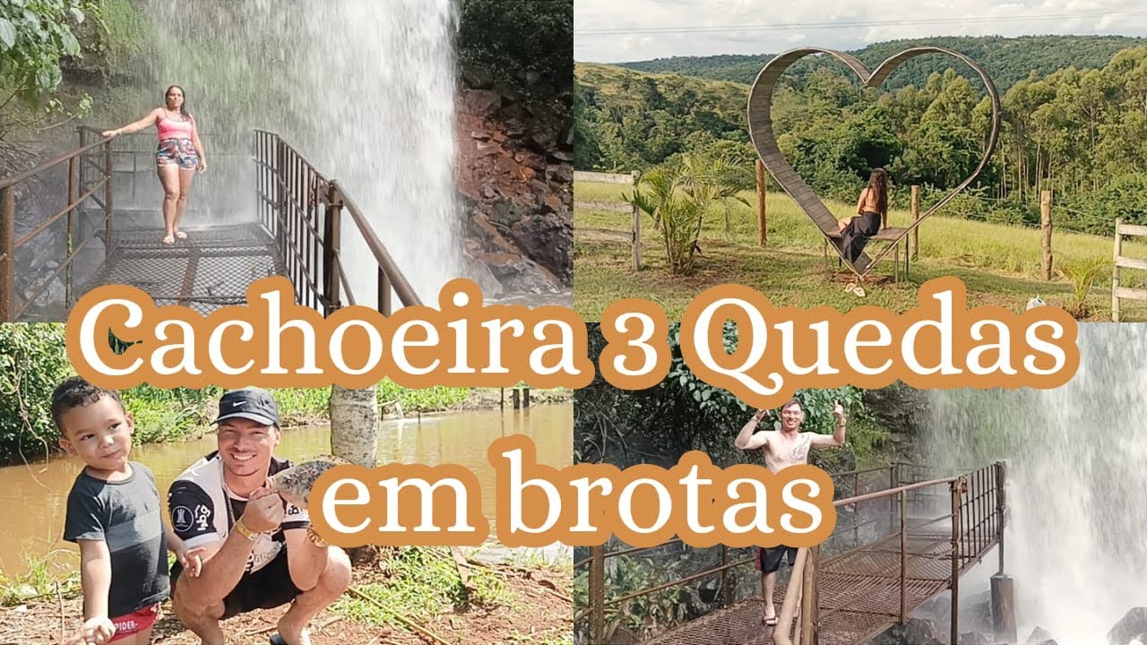CACHOEIRA 3 QUEDAS EM BROTAS,FICAMOS ENCANTADOS🥰😃 