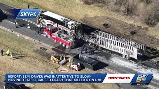 NTSB: Driver's inattention led to 2023 Ohio crash that killed 6 on Interstate-70