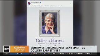 Southwest Airlines President Emeritus Colleen Barrett dies