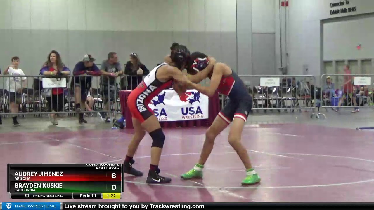 Schoolboy 77 Audrey Jimenez Arizona Vs Brayden Kuskie California YouTube