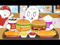 Cheese Burger Shrimp Burger Mukbang Animation ASMR 