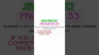 Java Practice Program 33 |#java #javaprogramming #javatutorial #education #programming #python #sql