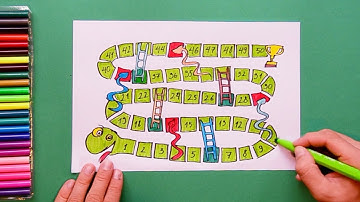 How to draw Snakes and Ladders Game