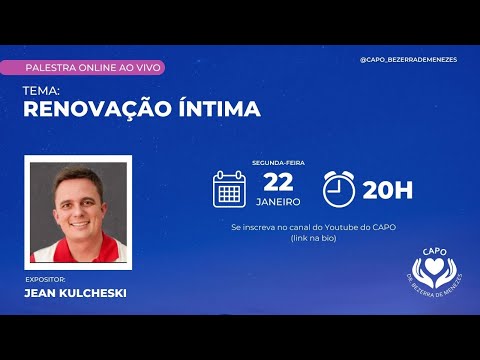 Palestra "Renovação Íntima" com Jean Kulcheski (22/01/24)
