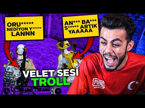 KÜÇÜK ÇOCUK SİNİRDEN AĞLADI !! VELET SESİ TROLL ! PUBG Mobile