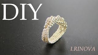 Как сделать колечко из бисера How to make a ring of beads Как сделать колечко из бисера How to make a ring of beads