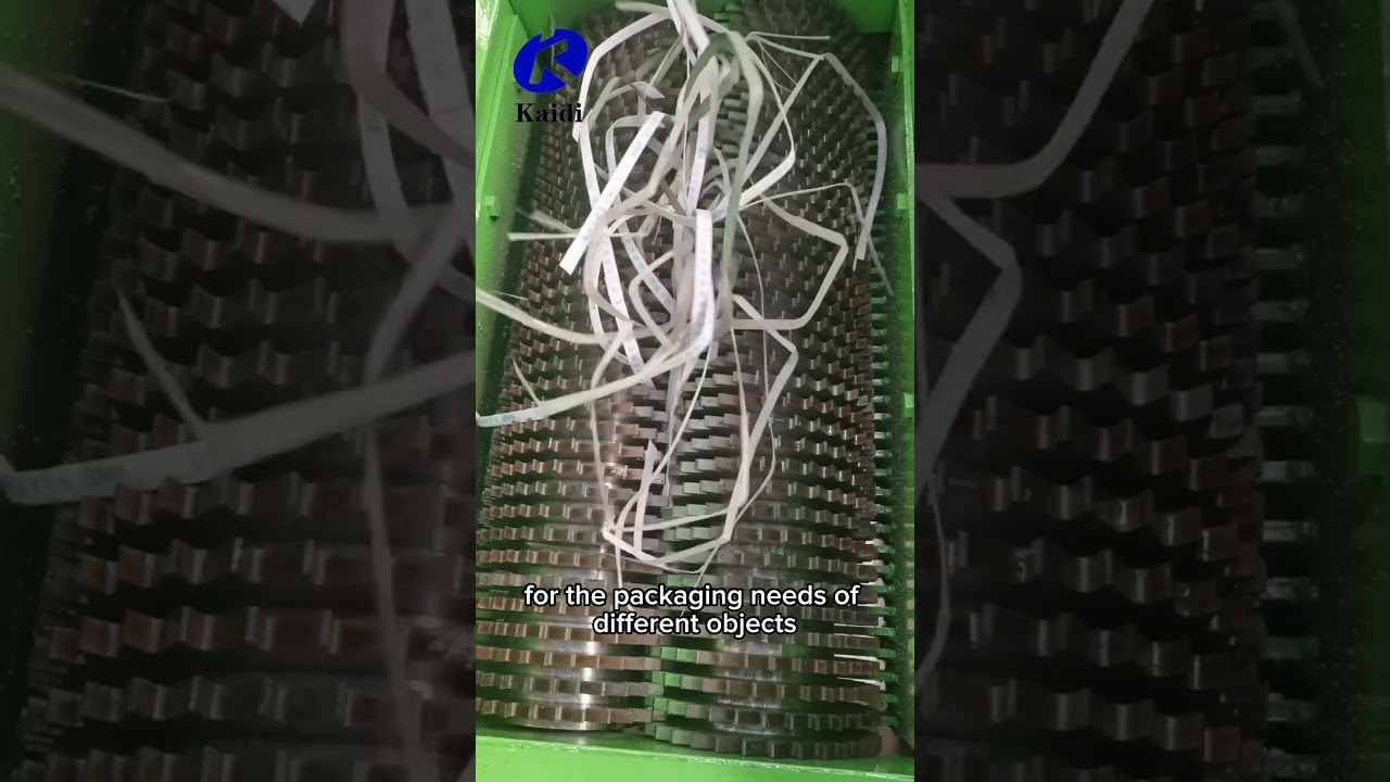 Plastic packing tape double shaft shredder 
