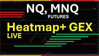 NQ MNQ Live Heatmap GEX Gamma Levels Futures Order Flow #heatmaplive #heatmapnq