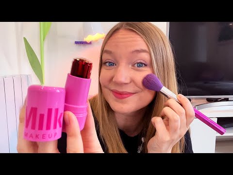 ASMR Doing My Summer Makeup (Whispered, Lo-Fi)