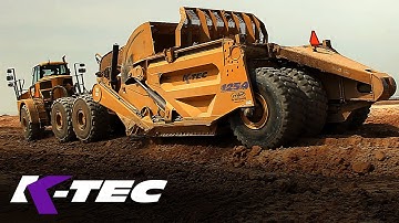 K-Tec 1254 ADT Scraper Unloading