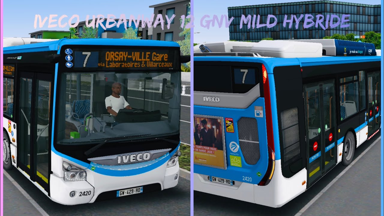 OMSI 2 - Ligne 7 Nouvel Addon Iveco Urbanway 12 GNC Mild Hybrid Cursor 9 - Grand Paris-Moulon