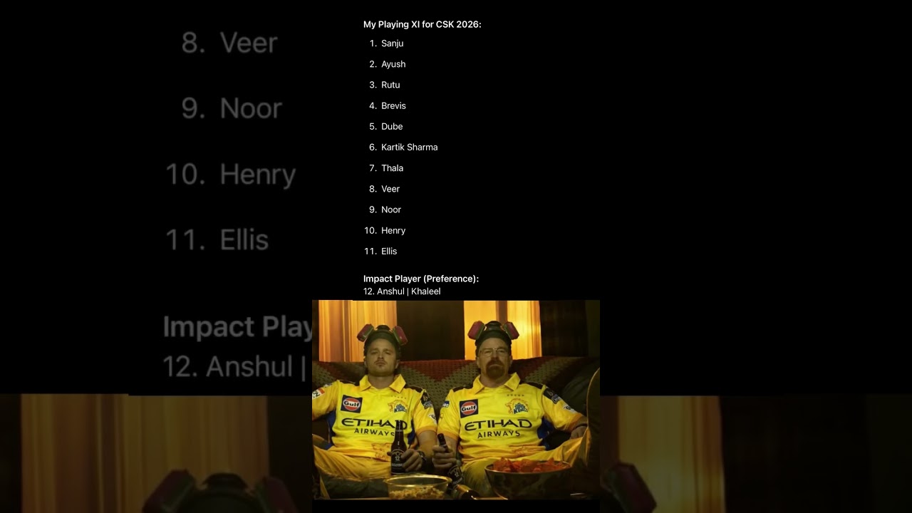 My Csk playing 11 💛 