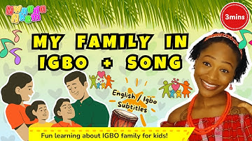 👨‍👩‍👧‍👦 My Family members | Ezinụlọ m | learn with song 🎶  | English-Igbo SUBTITLE #learnigboforkids