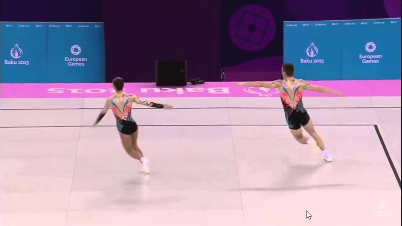 JJEE Baku 2015 - Aerobic - F  MP - Russia (Dukhik Dzhanazian-Denis Solovev