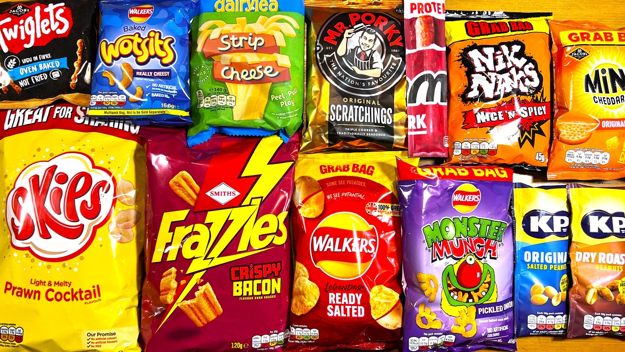Trying Tasty British Savoury Snacks 🥜 | UK Convenience Store Foods ✨