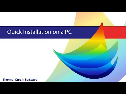 Installing Thermo-Calc on a PC