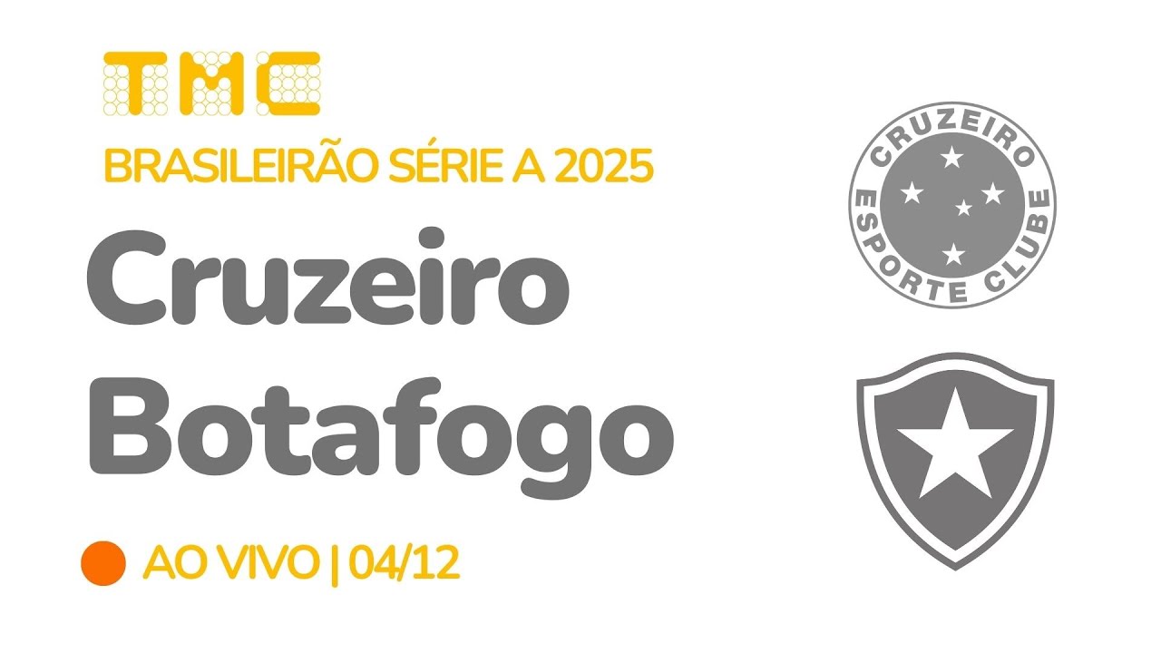 Cruzeiro x Botafogo - AO VIVO - Campeonato Brasileiro - 37ª rodada - 04 ...