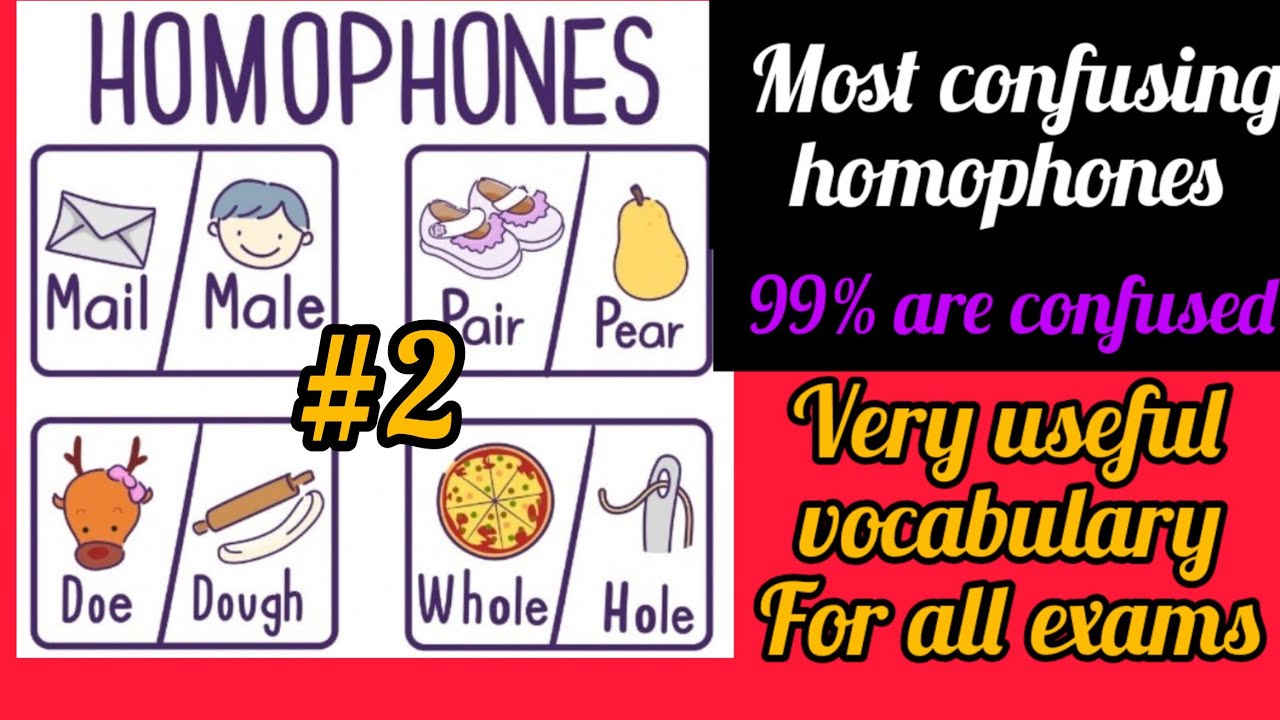 #2||most confusing words||homophones||vocabulary||for all exams