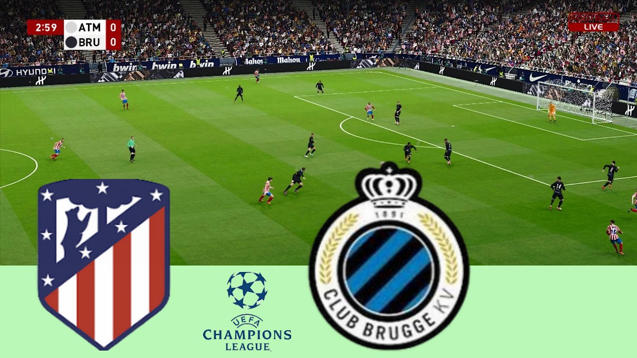 Atlético Madrid vs Club Brugge – Champions League 25/26 | Simulación PES 2021