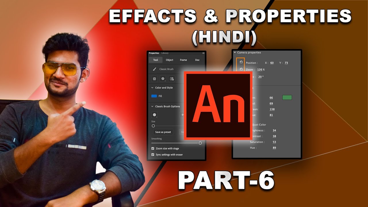 Adobe animate tutorial for beginners in Hindi Part 6 of 9 Effects and ...