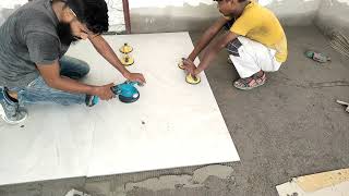 32×64  tiles fitting || floor tiles installation ||