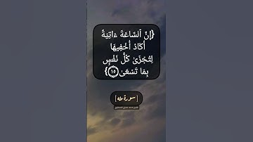 سورة طه الآية ١٤ و ١٥ بصوت الشيخ محمد صديق المنشاوي