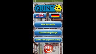 How to use the trace heating App of Quintex screenshot 2