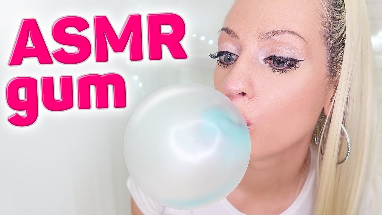 Asmr Chewing Gum And Blowing Bubbles Intense Chewing Whispering