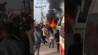 isr**li drone aircraft targets a vehicle on Salah al-Din Road