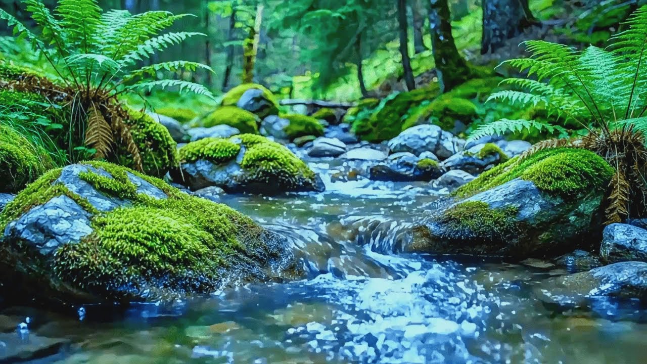 Soothing River & Birdsong in Green Forest | Meditation, Relaxation, Deep Sleep & Inner Healing