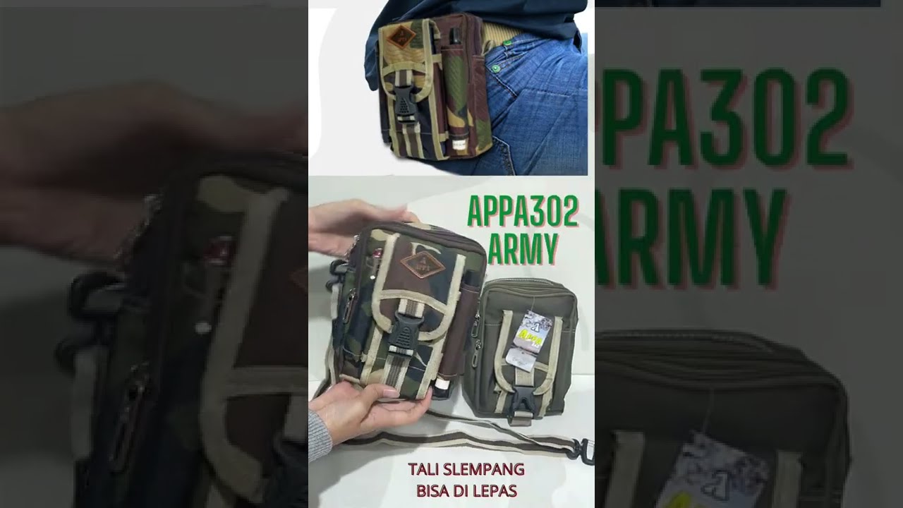 TAS SELEMPANG MINI ARMY ( LORENG ) ARMY KODE AP302