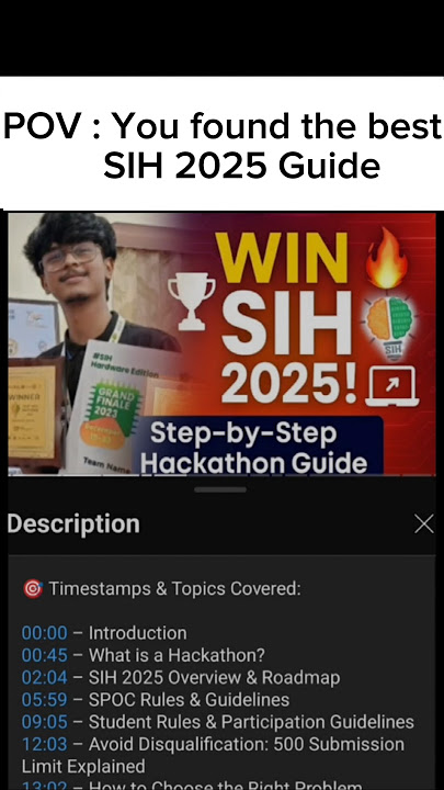 The best guide to win SIH 2025. 💚 #smartindiahackathon #sih2025 #smartindiahackathon2025