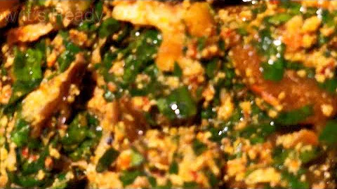 How To Cook Efo Elegusi (Egusi Soup with Vegetable “Pumpkin Leaf” “) … Nigerian Soup or Cuisine