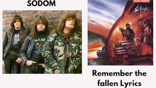 Sodom : Remember the Fallen Lyrics