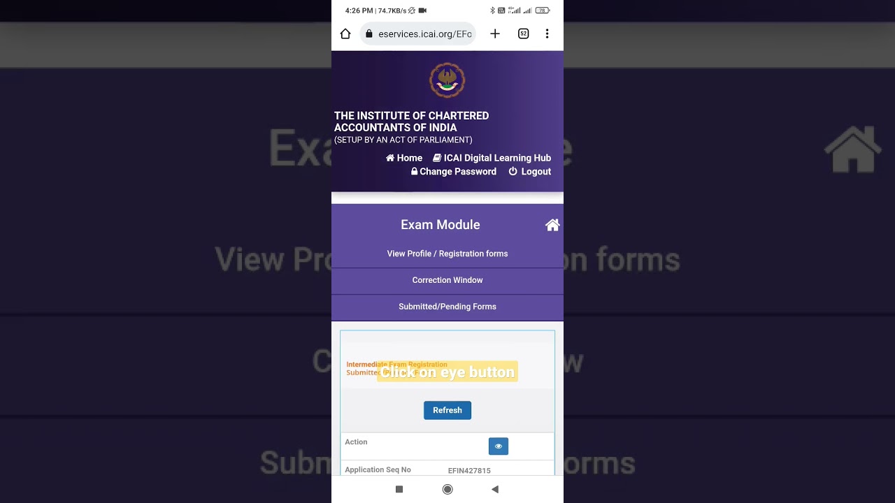 How To Download ICAI pending Exam Application form|