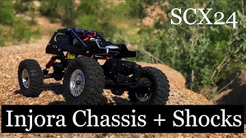 Axial SCX24 - Injora Chassis & Internal Spring Shocks in action