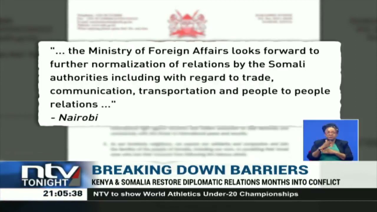 Kenya and Somalia restore diplomatic relations