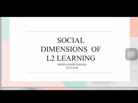SOCIAL DIMENSIONS OF L2 LEARNING SLA B - SHOFIA N.S (932211918) - YouTube